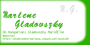 marlene gladovszky business card